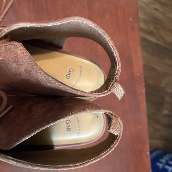 Gap Open-Toe Brown Suede Ankle Boots - Size 7 - Picture 4 of 5